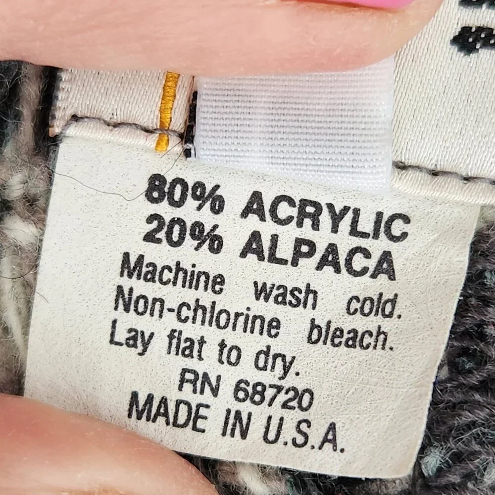 Vintage London Fog Cardigan Sweater Button Front  Alpaca Blend Grandpacore Dad L - Picture 8 of 11